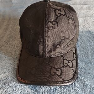 Gucci Black GG Monogram Structured Cap